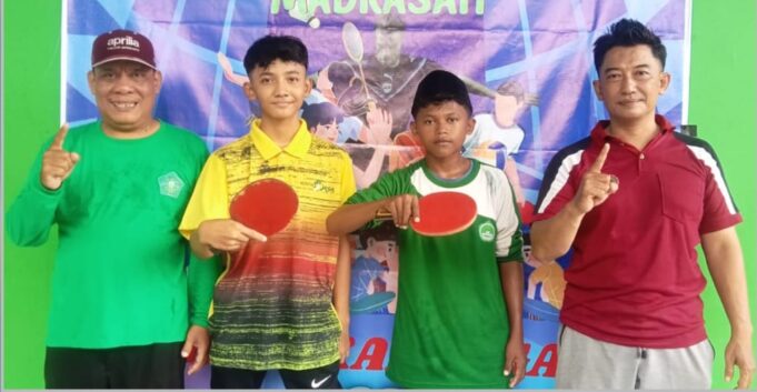 Siswa MTs NU Tirto Sabet Juara 1 Tenis Meja Tingkat Kabupaten Pekalongan