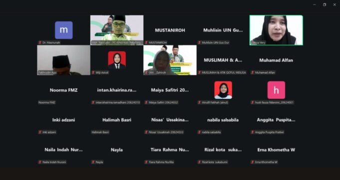 Webinar PC ISNU Pekalongan: Sarjana NU Harus Jadi Garda Depan Jawab Tantangan Zaman, Bukan Sekadar Penonton